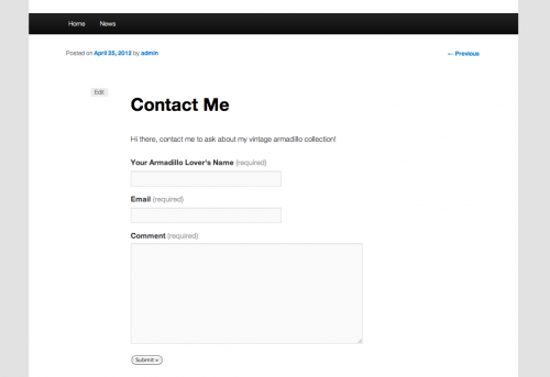 How to Add Contact form in WordPress