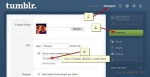 How To get custom URL on Tumblr