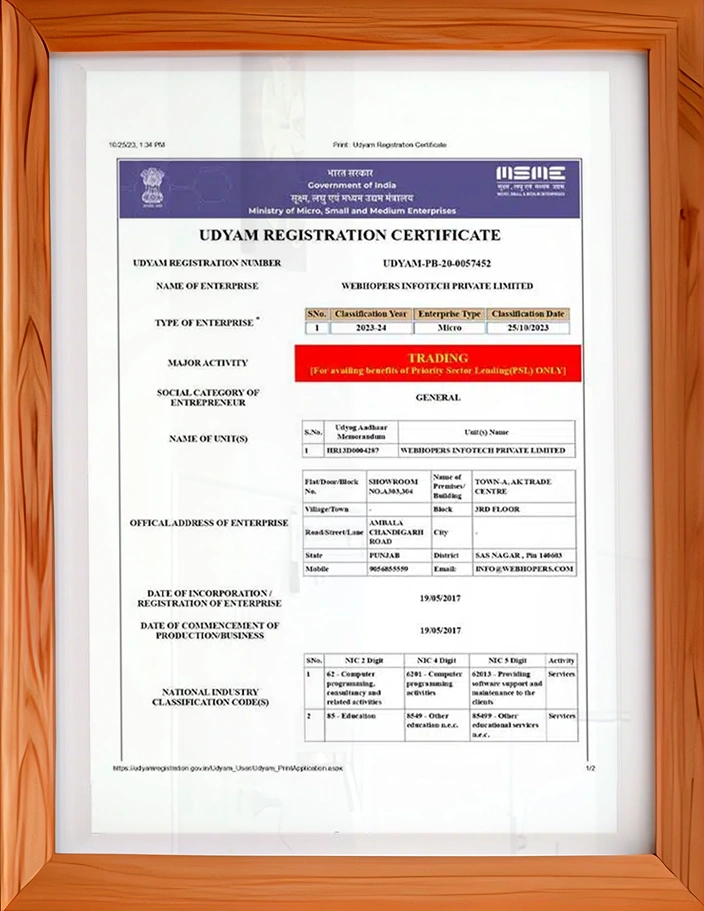 Certifications